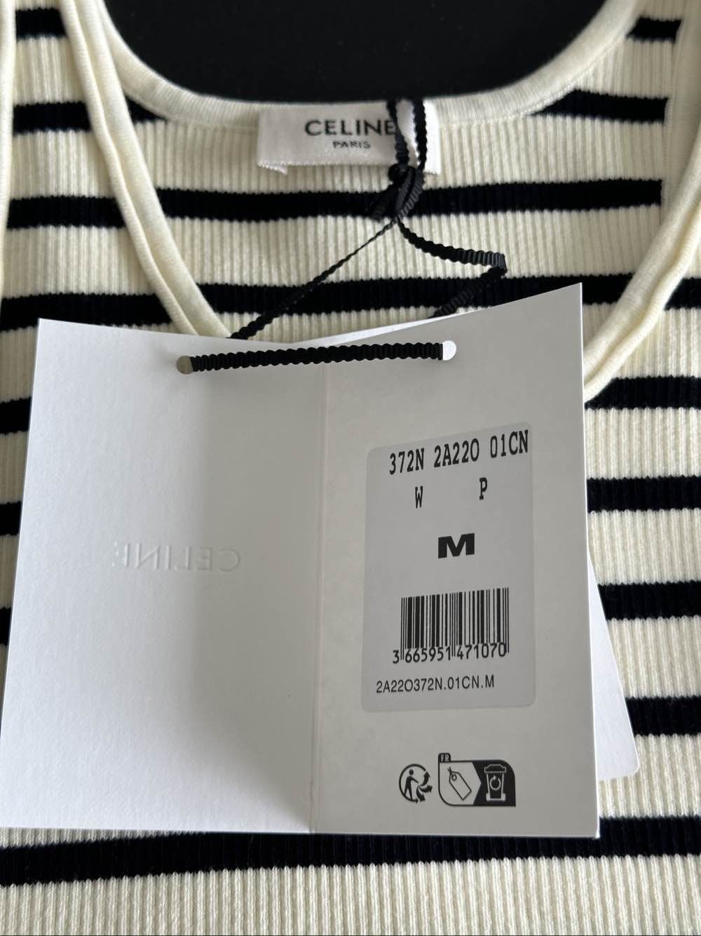 Celine Celine Logo Striped Tank Top Size M Size M / US 6-8 / IT 42-44 - 3 Thumbnail
