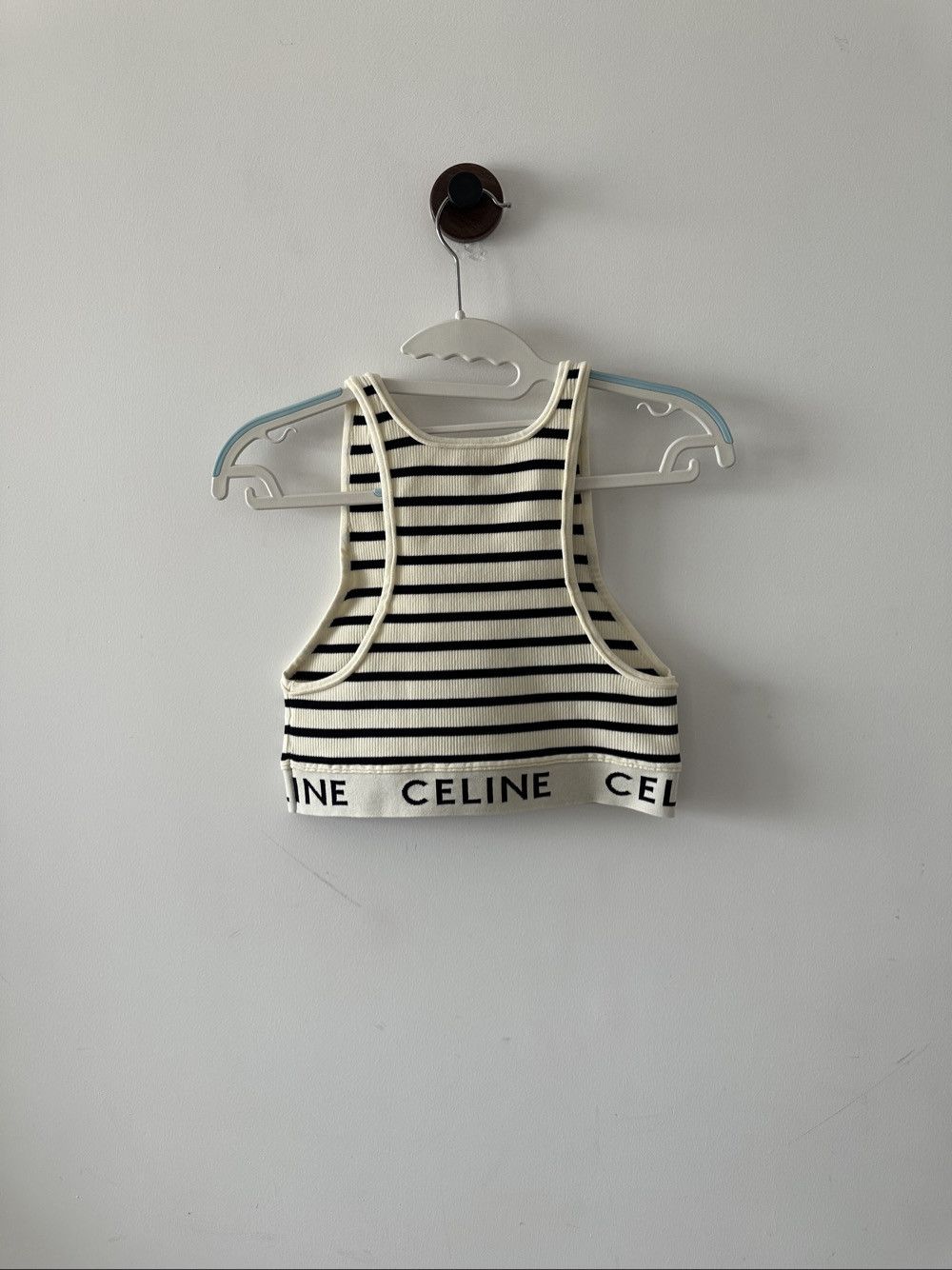 Celine Celine Logo Striped Tank Top Size M Size M / US 6-8 / IT 42-44 - 2 Thumbnail