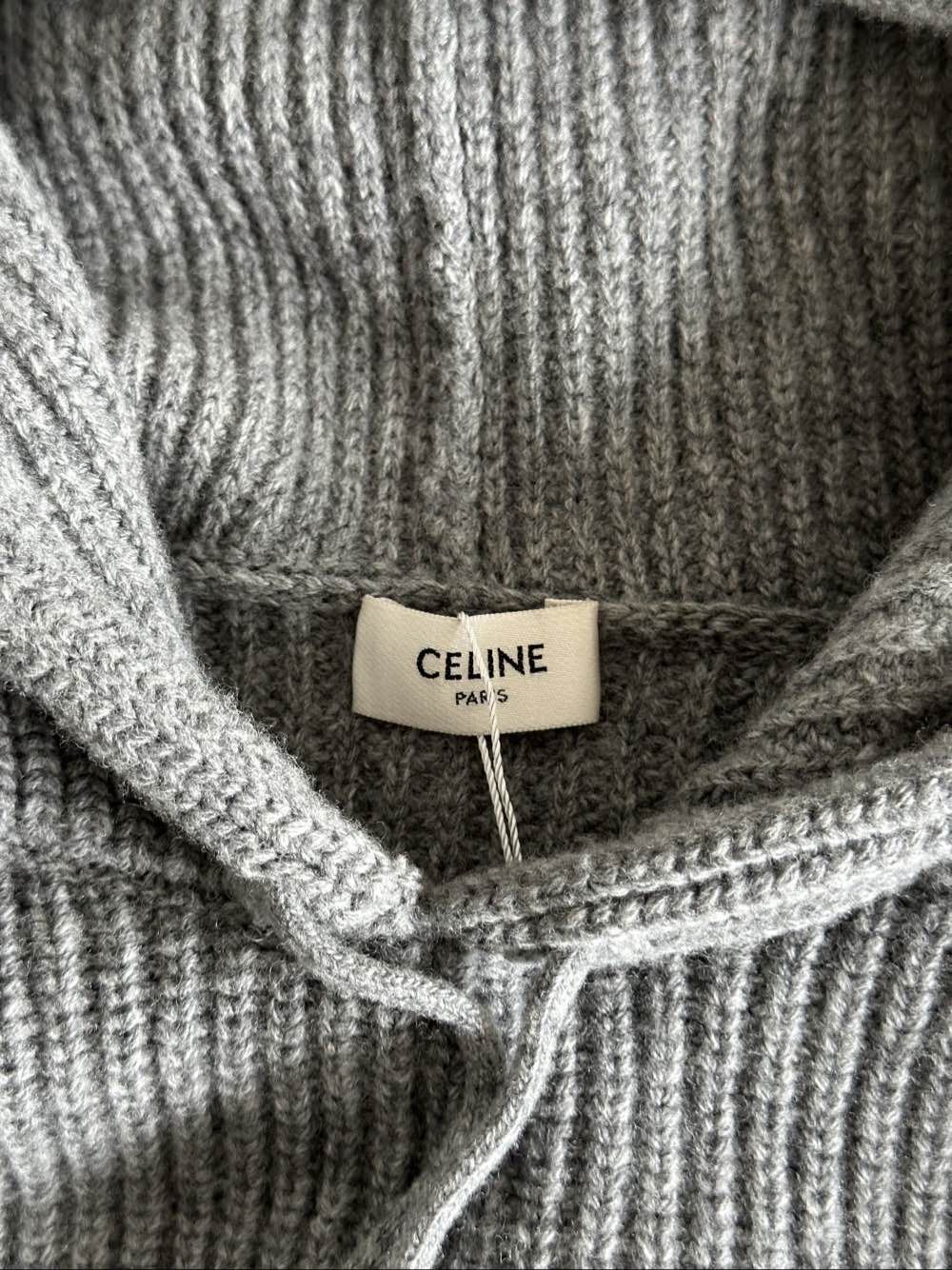 Celine Celine Logo Knit Hoodie Size M Size M / US 6-8 / IT 42-44 - 3 Thumbnail