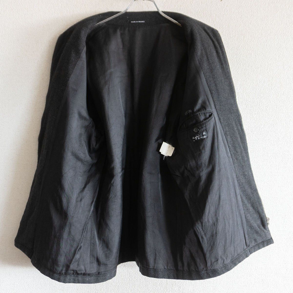 Vintage agnes b. homme Wool zip jacket Gray Size 2 Size US M / EU 48-50 / 2 - 3 Thumbnail
