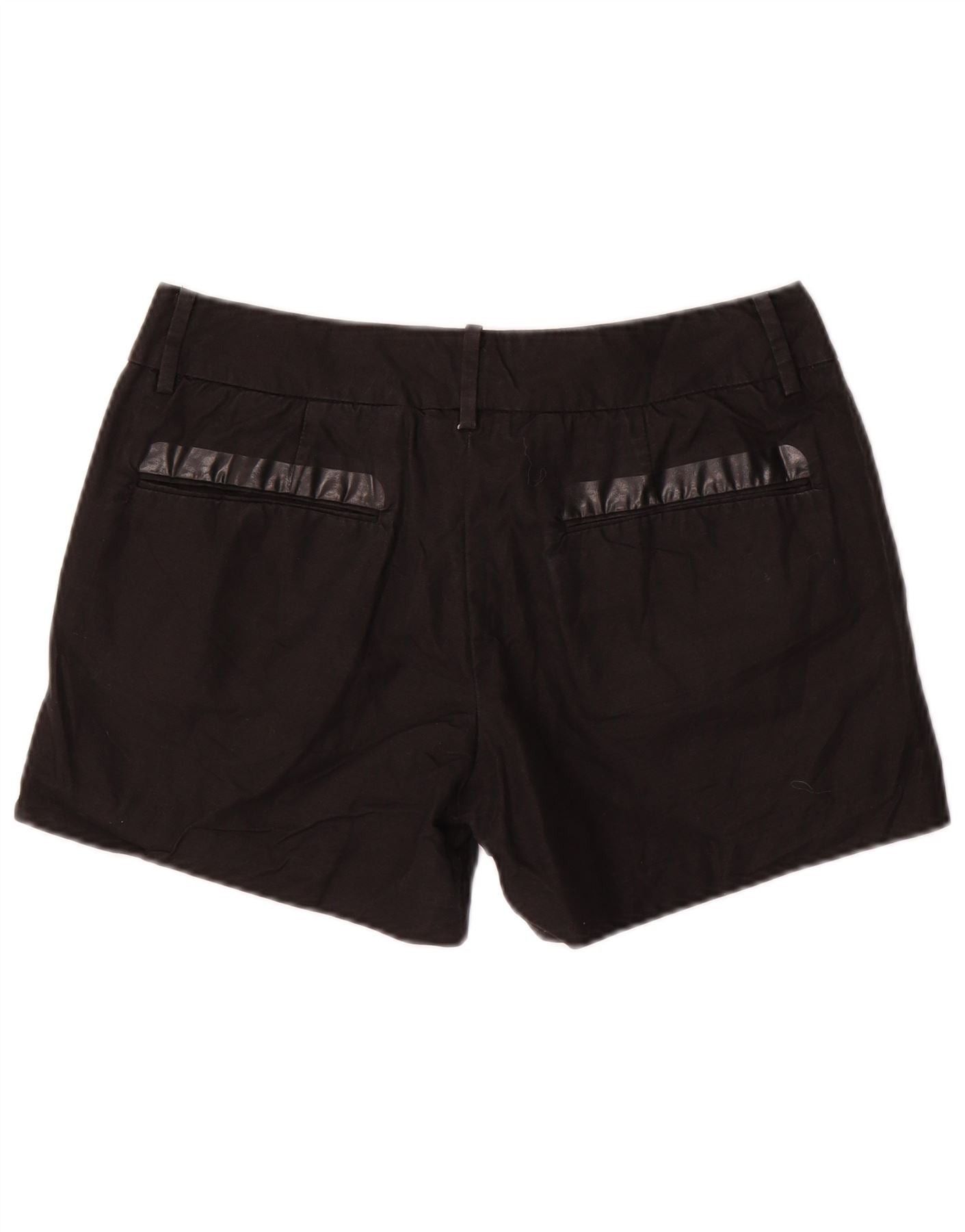 Diesel Womens Chino Shorts W30 Medium Black Ramie Size 24" / US 00 / IT 34 - 2 Thumbnail