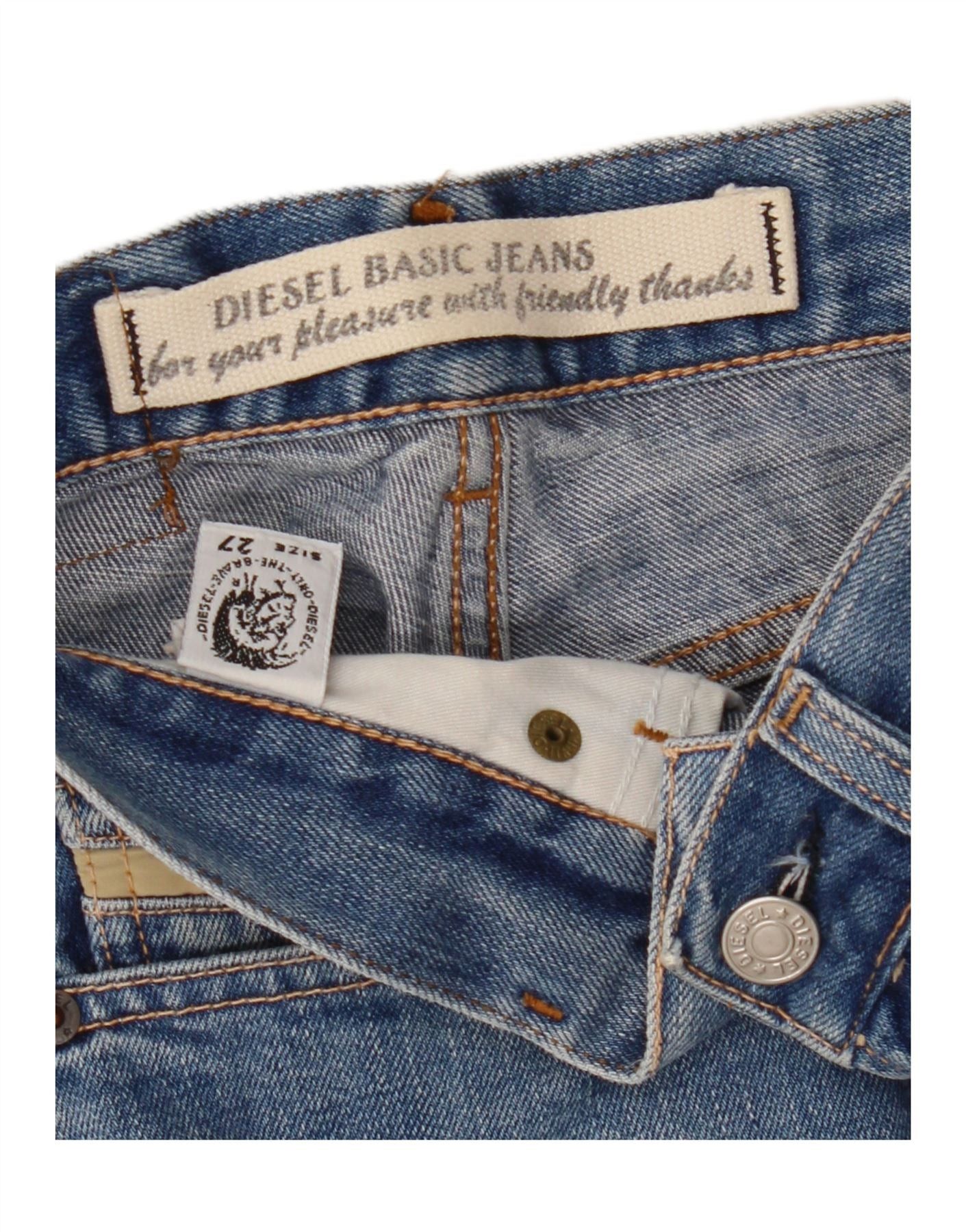 Diesel Womens Straight Jeans W27 L30 Blue Size 42" / US 20 - 3 Thumbnail