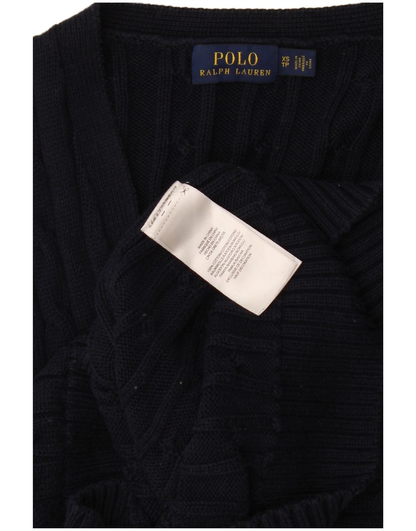 Polo Ralph Lauren Womens Overd Cardigan Sweater UK 6 XS Navy Blue Size S / US 4 / IT 40 - 3 Thumbnail