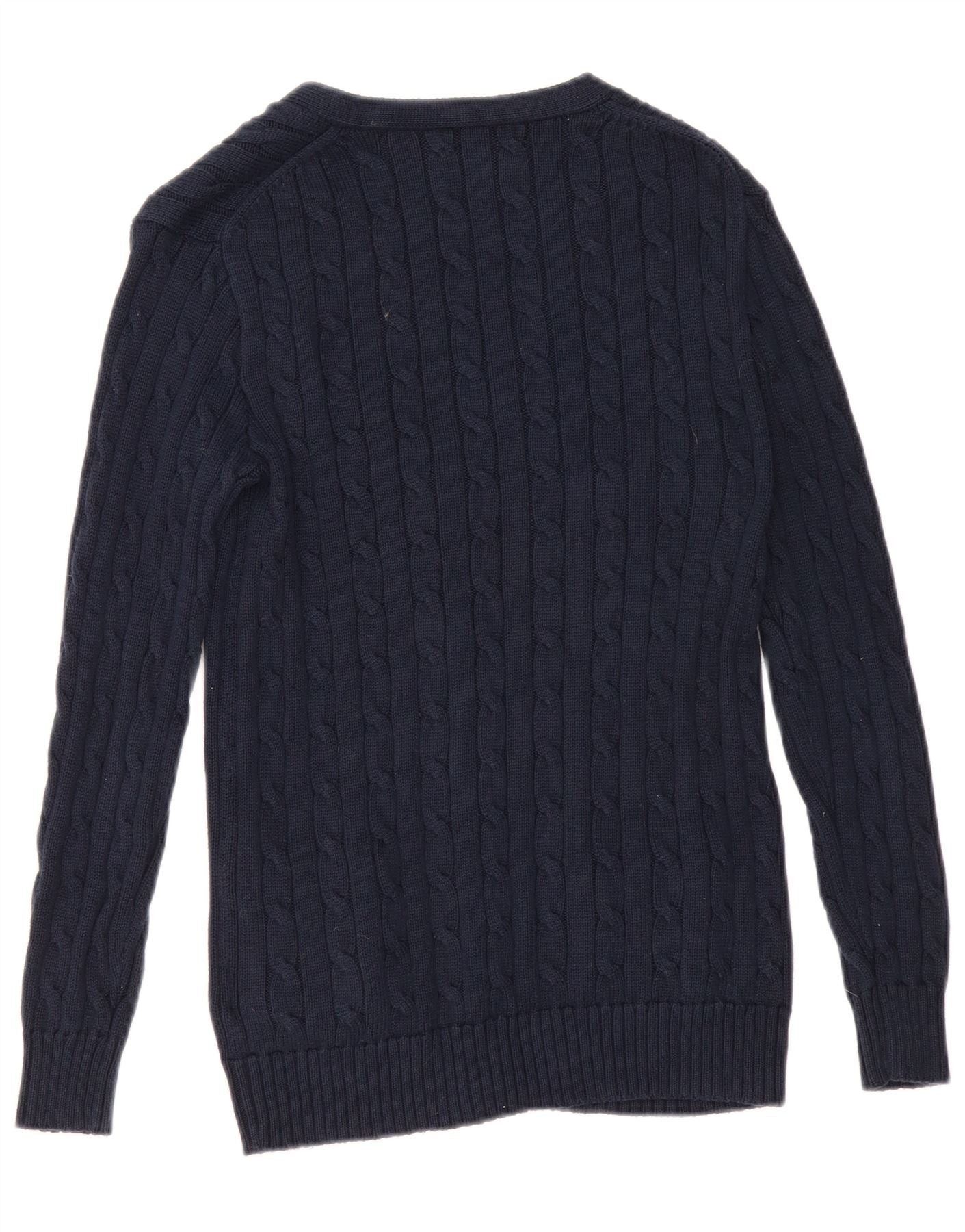 Polo Ralph Lauren Womens Overd Cardigan Sweater UK 6 XS Navy Blue Size S / US 4 / IT 40 - 2 Thumbnail