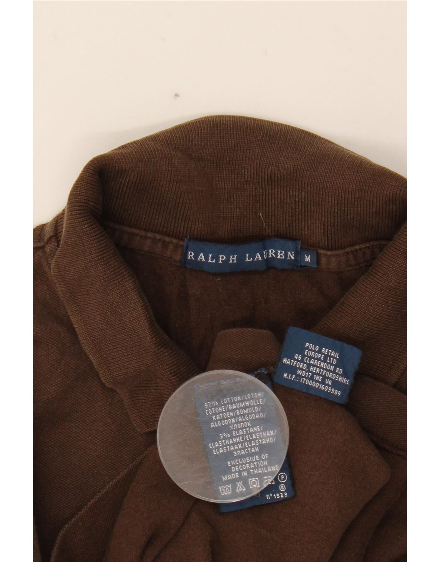Ralph Lauren Womens Long Sleeve Polo Shirt UK 12 Medium Brown Cotton Size XXS / US 00 / IT 34 - 3 Thumbnail