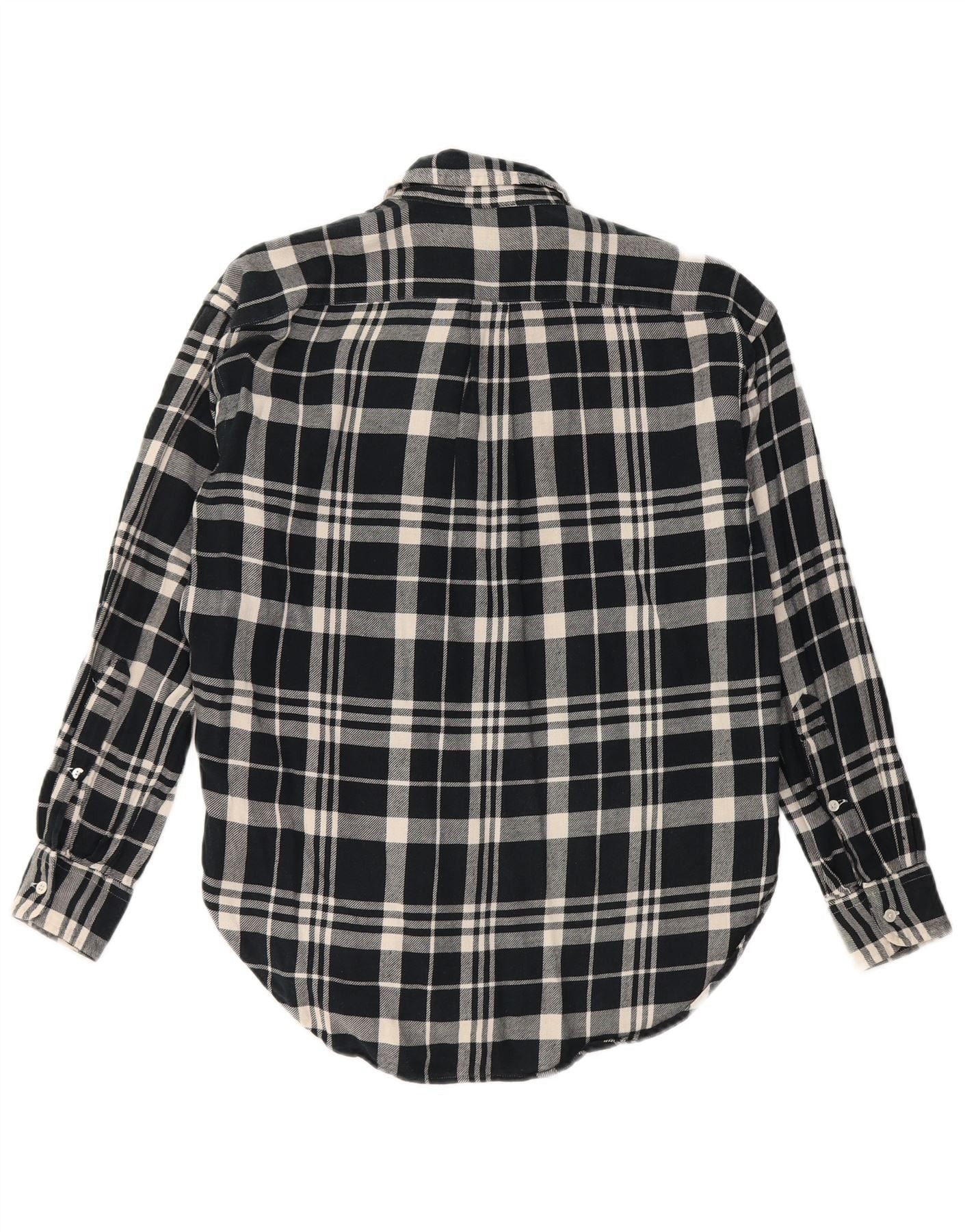 Polo Ralph Lauren Womens Boyfriend Fit Shirt US 2 XS Navy Blue Check Cotton Size M / US 6-8 / IT 42-44 - 2 Thumbnail