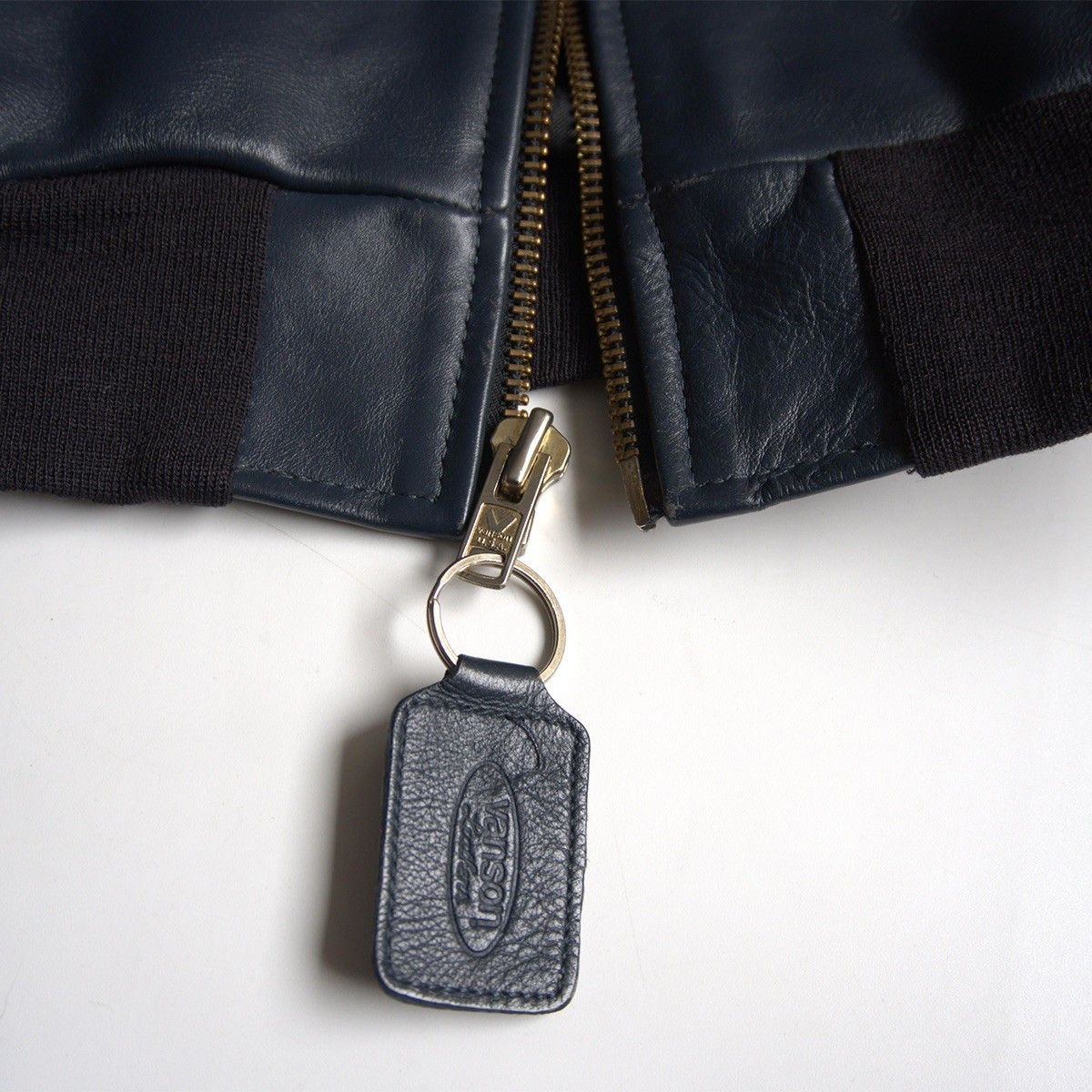 Vintage VANSON All Leather Varsity Jacket Gray Size 40 Size US XXS / EU 40 - 6 Thumbnail