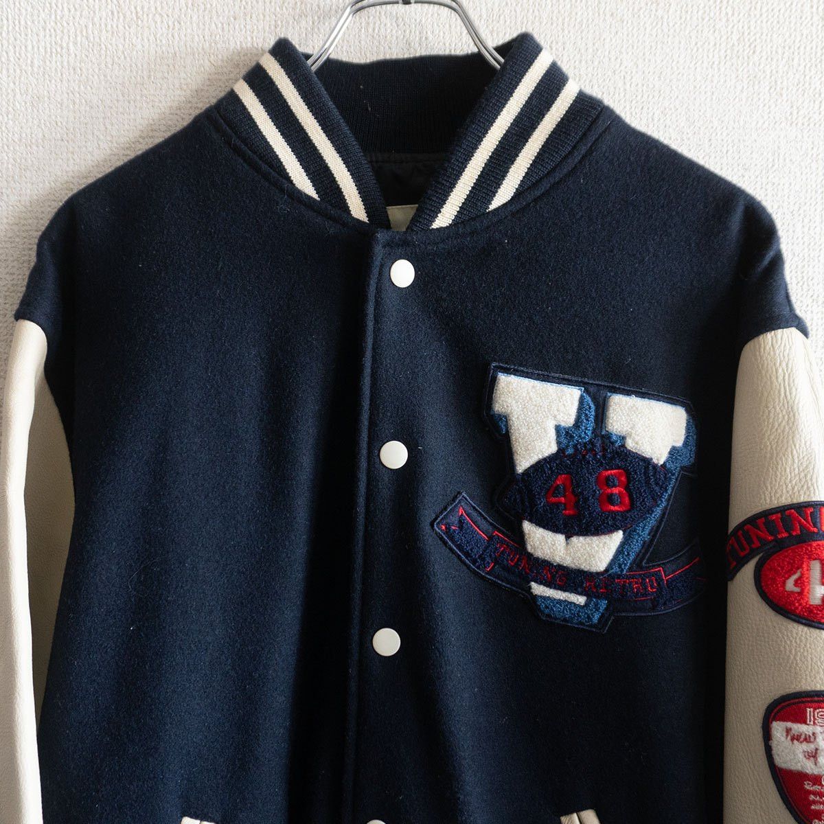 Vintage VAN JAC Leather-sleeved varsity jacket Size L Size US L / EU 52-54 / 3 - 3 Thumbnail