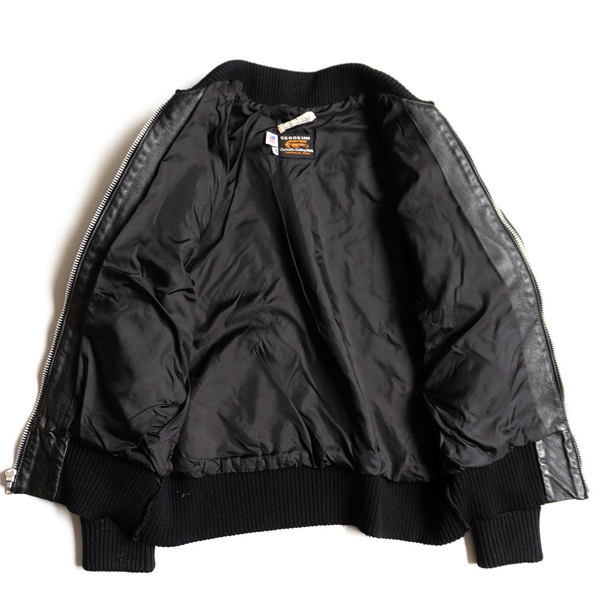 Skookum Skookum Leather varsity jacket Black Size 40 Size US XXS / EU 40 - 3 Thumbnail