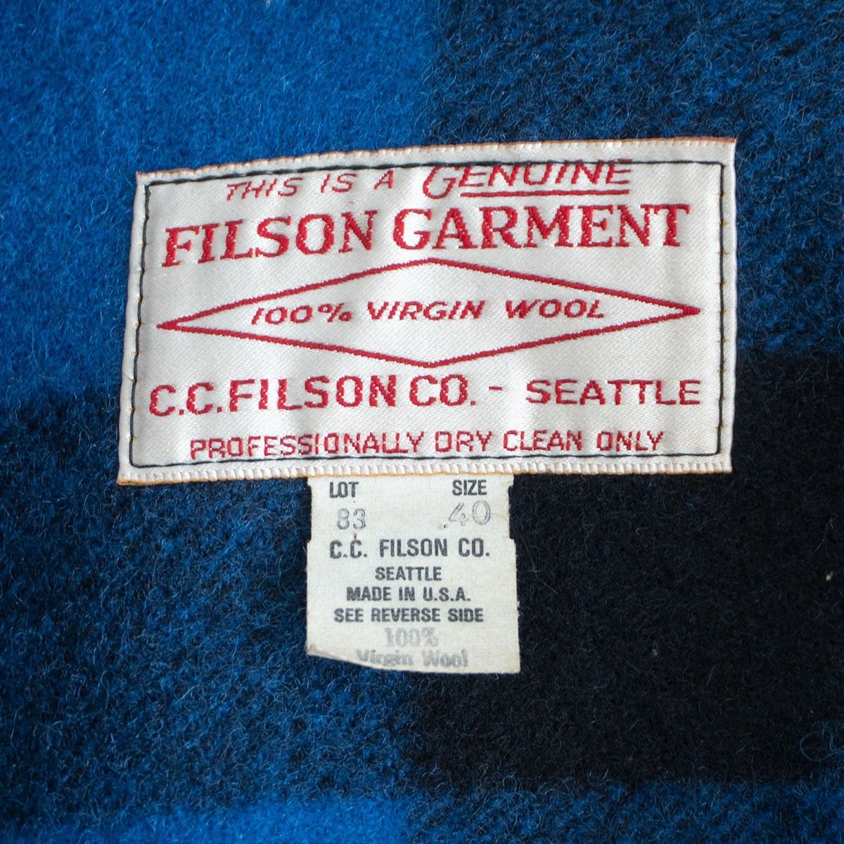 Filson Filson Double Mackinaw Cruiser Jacket Blue Size 40 Size US XXS / EU 40 - 7 Thumbnail