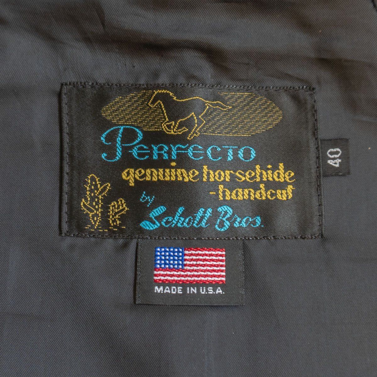 Schott Schott Horsehide Pharaoh Jacket Black Size 40 Size US XXS / EU 40 - 6 Thumbnail