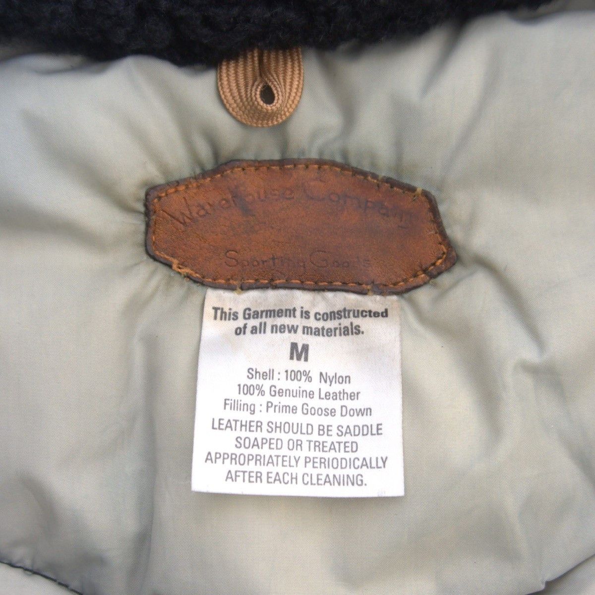 Warehouse Warehouse Black Leather Down Vest Size M Size US M / EU 48-50 / 2 - 2 Thumbnail