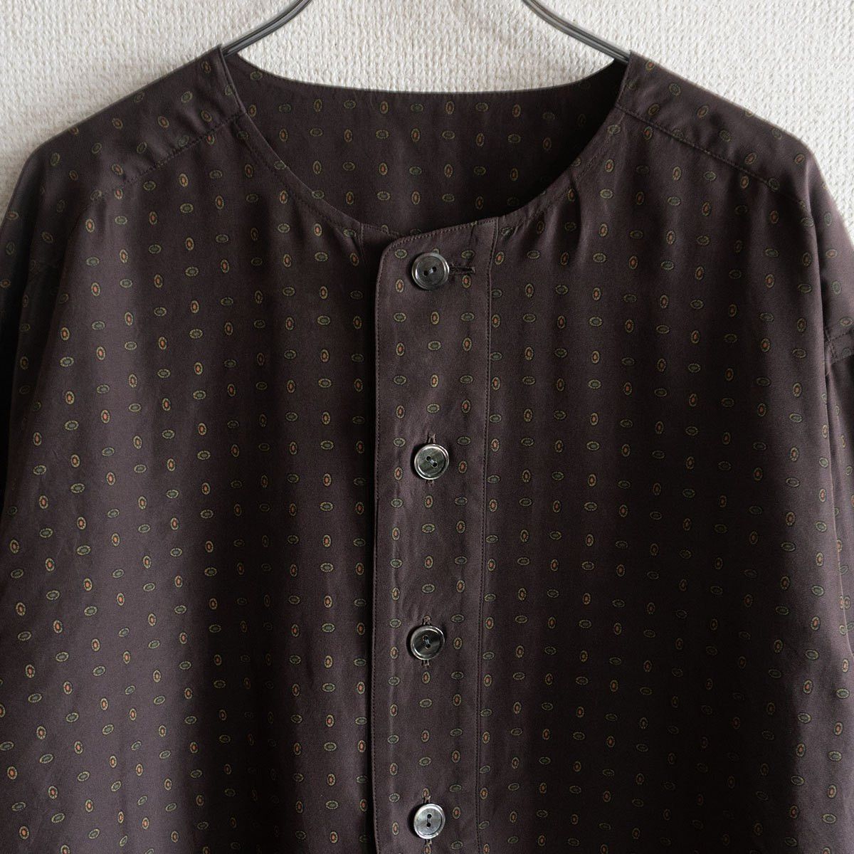 Arts & Science Arts & Science Patterned Pullover Silk Shirt Brown Size 3 Size US L / EU 52-54 / 3 - 2 Thumbnail