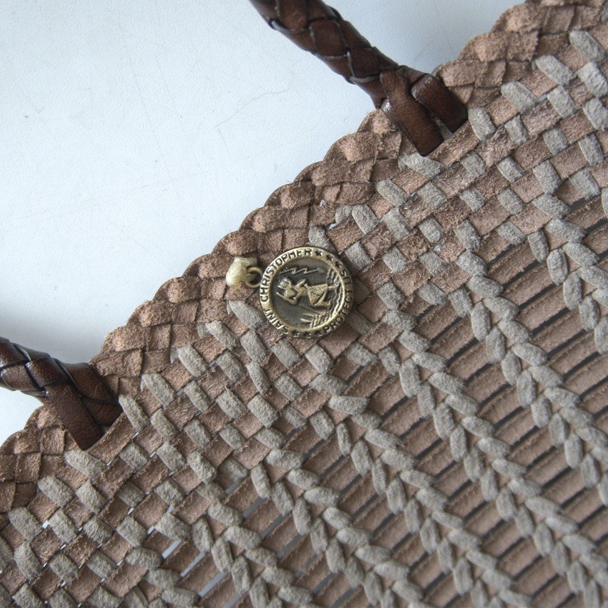Vintage DRAGON Leather Mesh Handbag Size ONE SIZE - 4 Thumbnail