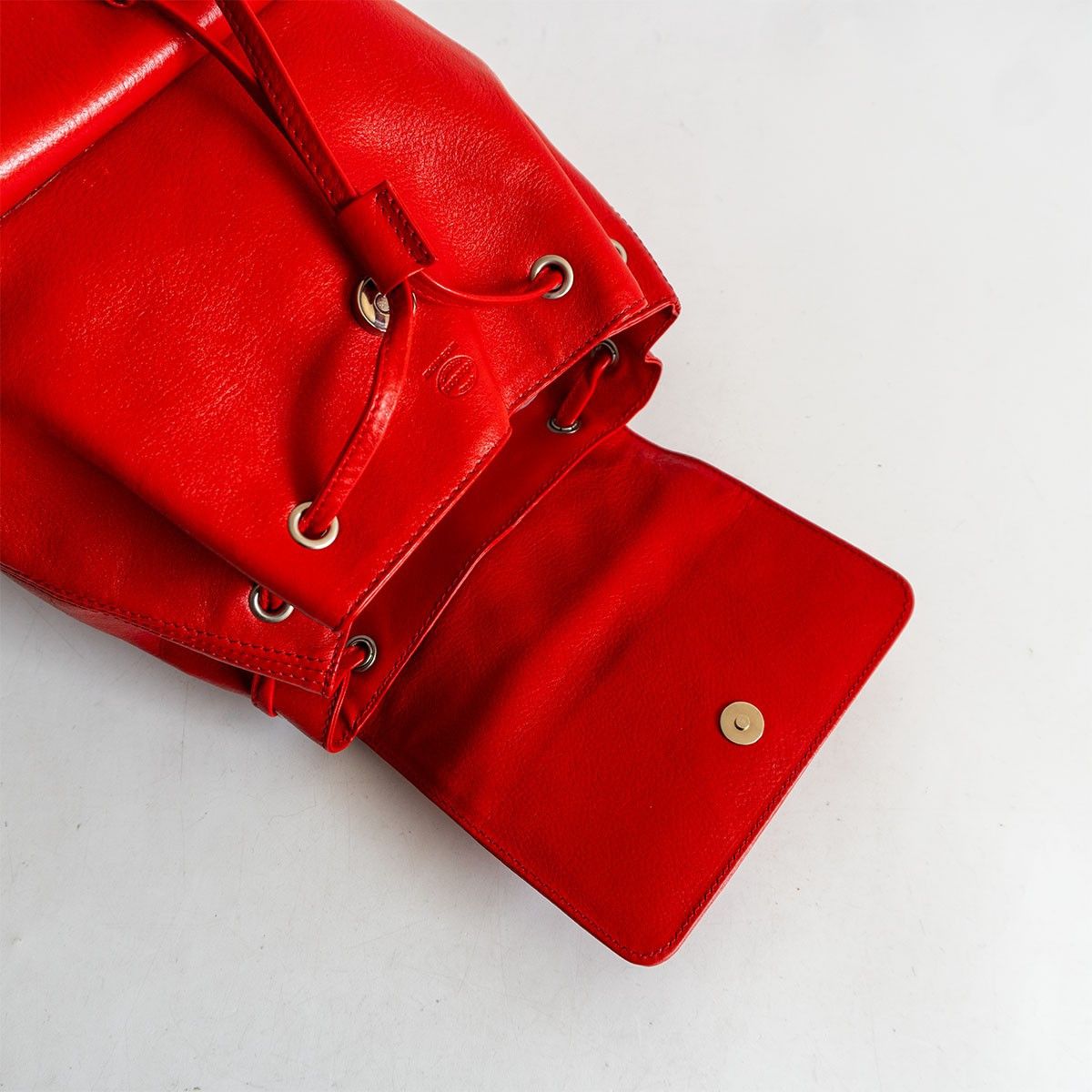 Ferrari Ferrari Leather Backpack Red Size ONE SIZE - 6 Thumbnail