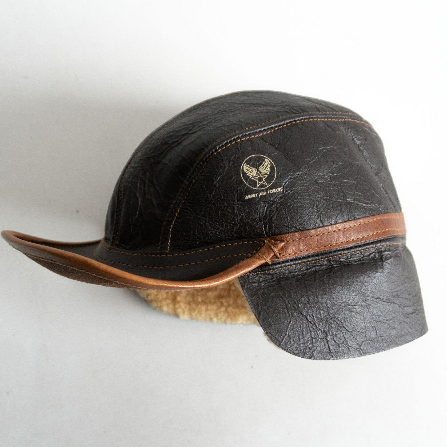 Vintage EASTMAN B-2 Shearling Flight Cap Hat Size 7 Size ONE SIZE - 2 Thumbnail