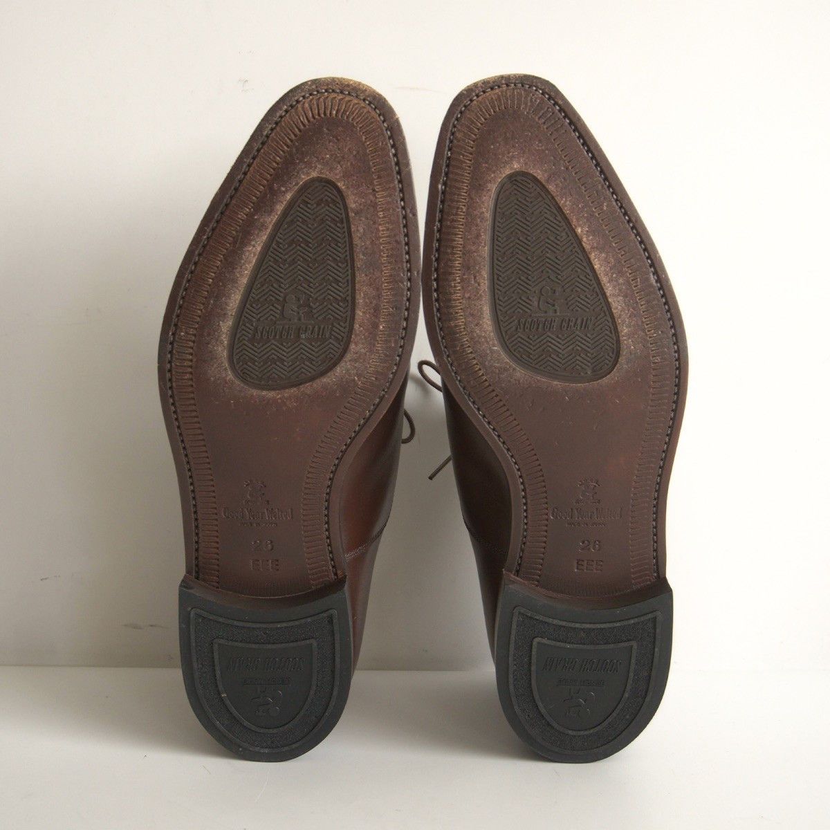 Vintage SCOTCH GRAIN Cap-toe leather shoes Size 26EEE Size US 8 / EU 41 - 5 Thumbnail