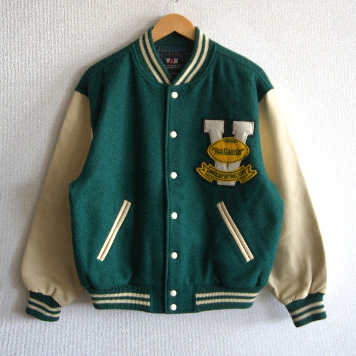 Vintage VAN JAC Leather-sleeved varsity jacket Size L Size US L / EU 52-54 / 3 - 2 Thumbnail
