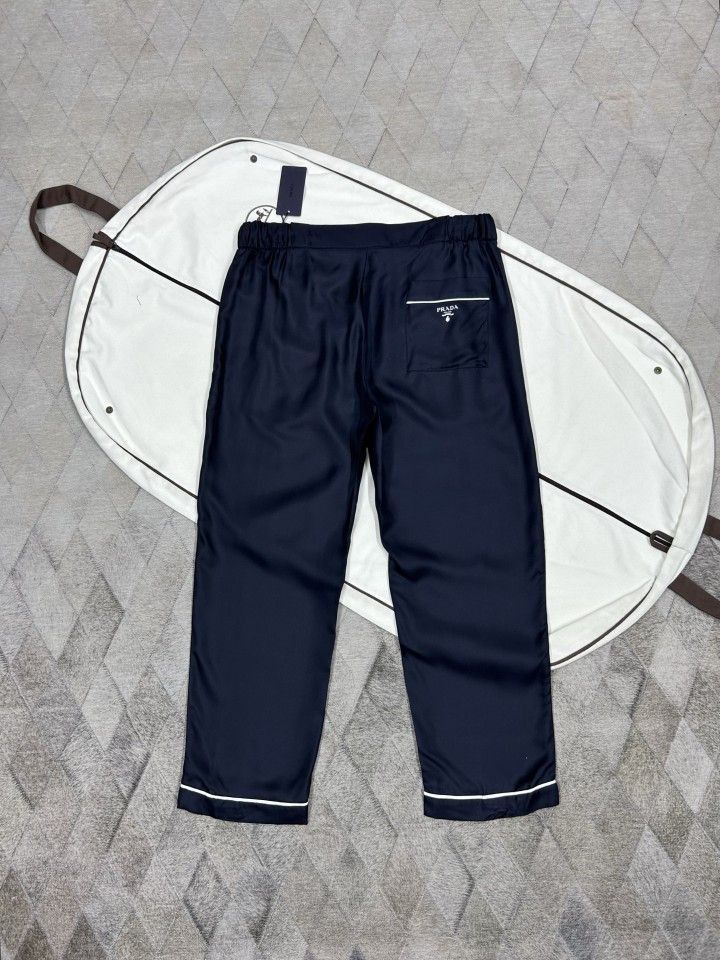 Prada Silk Piping Detail Casual Pants Size US 30 / EU 46 - 2 Thumbnail