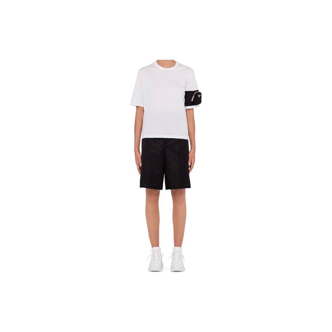 Prada Minimalist Pocket Jersey T-Shirt in White Size US XS / EU 42 / 0 - 10 Thumbnail