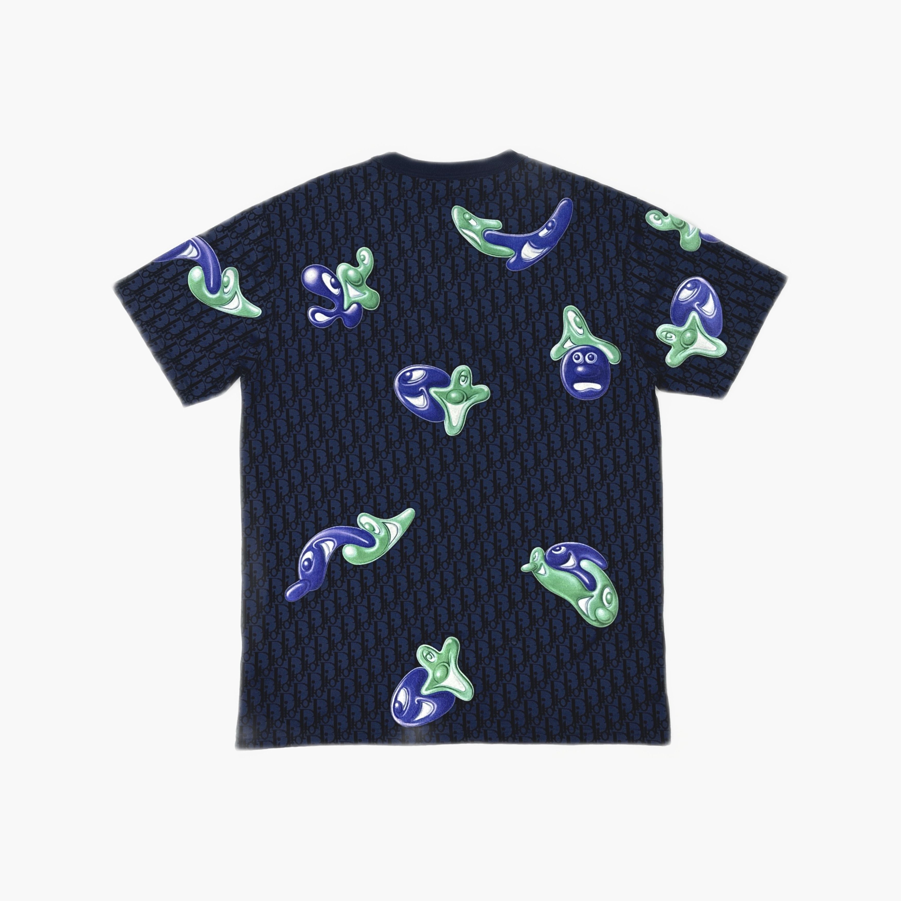 Dior Graphic Tee with Oblique Design in Blue Size US M / EU 48-50 / 2 - 2 Thumbnail