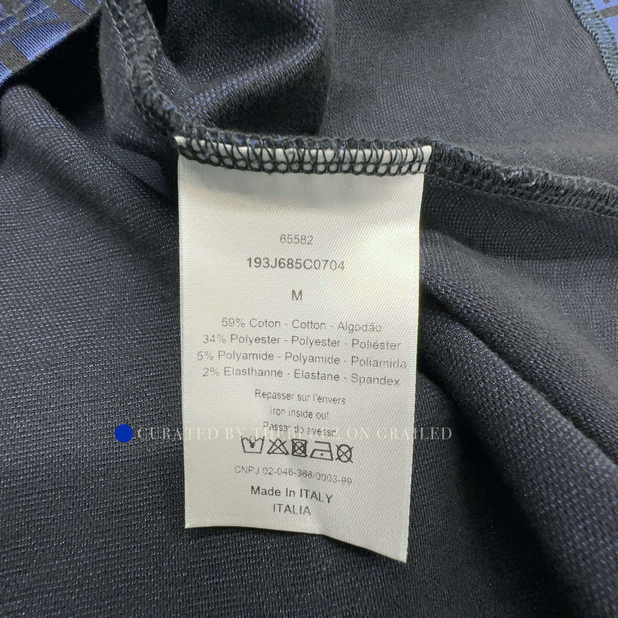Dior Graphic Tee with Oblique Design in Blue Size US M / EU 48-50 / 2 - 3 Thumbnail