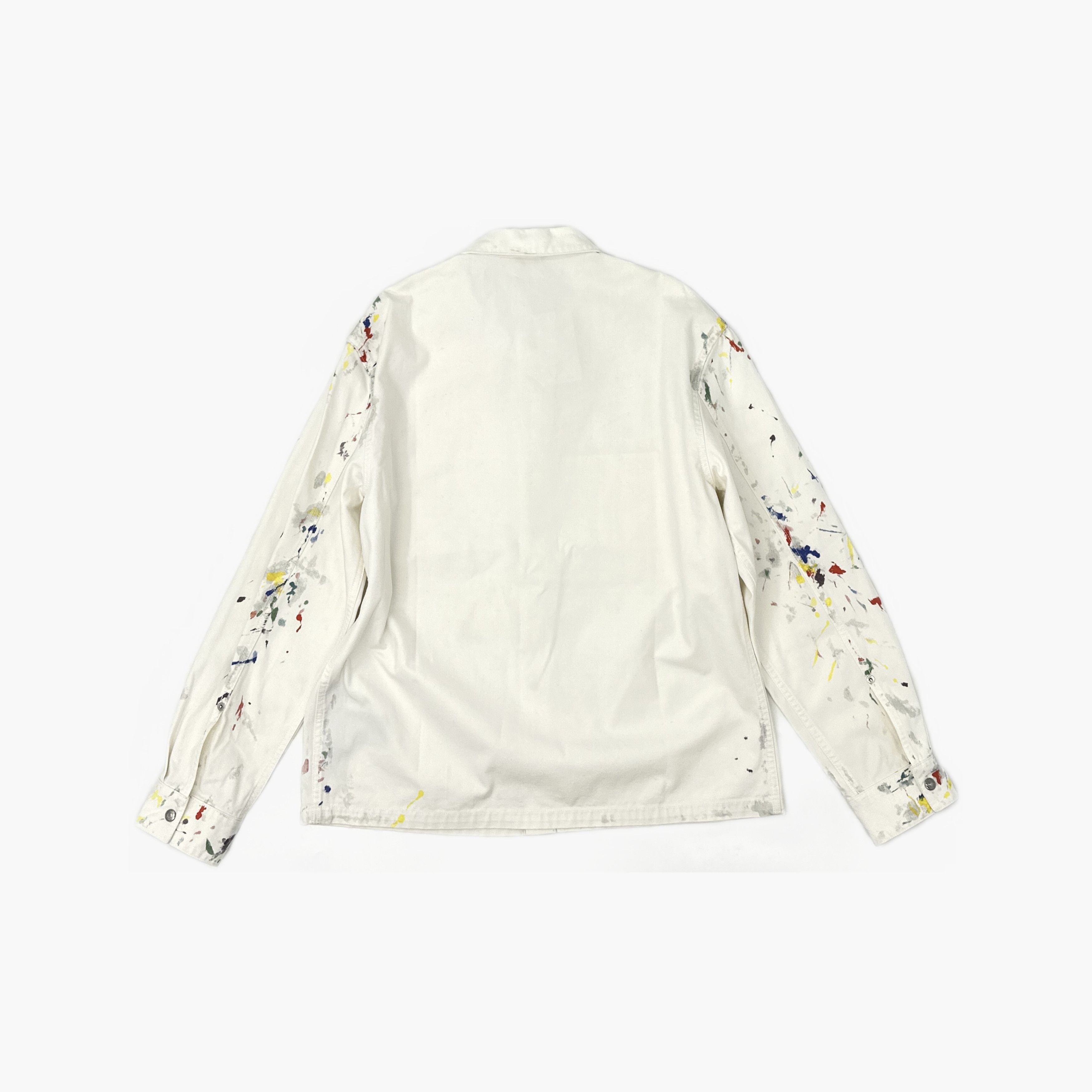 Dior Paint Splatter Denim Shirt in White Size US M / EU 48-50 / 2 - 2 Thumbnail