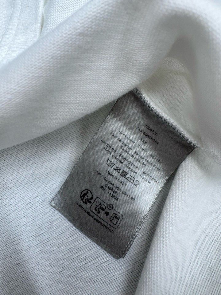 Dior Elegant White Couture Logo T-Shirt Size US XXS / EU 40 - 4 Thumbnail