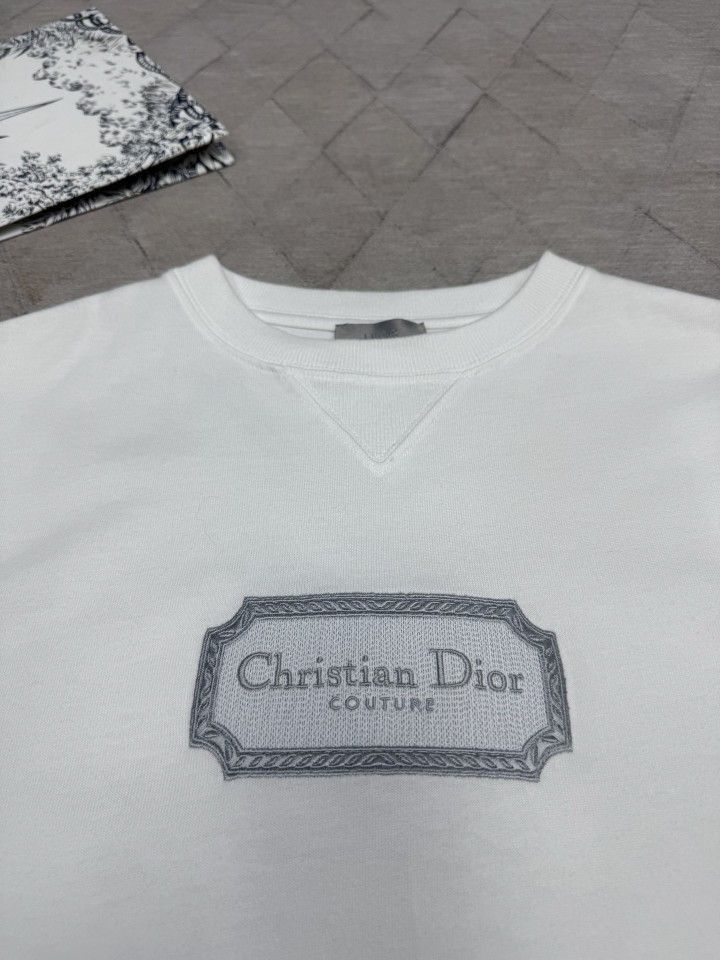 Dior Elegant White Couture Logo T-Shirt Size US XXS / EU 40 - 3 Thumbnail