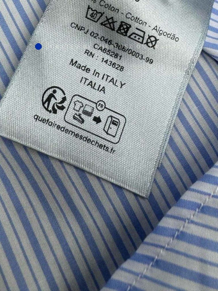 Dior Striped Logo Button Up Shirt in Blue Size US L / EU 52-54 / 3 - 4 Thumbnail
