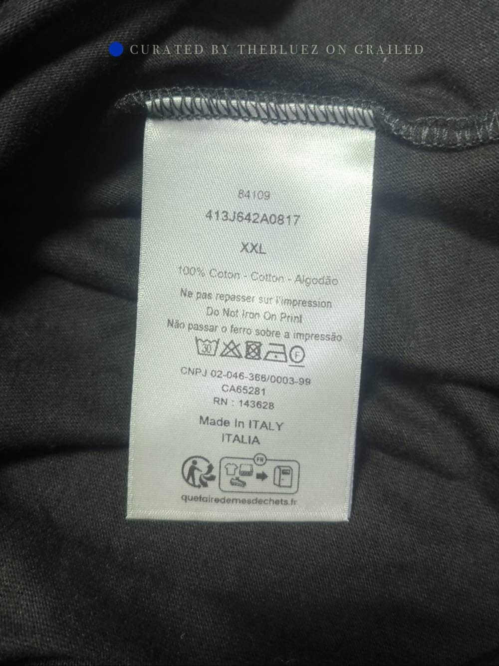 Dior Iconic Logo Print Long Sleeve Tee in Black Size US XXL / EU 58 / 5 - 4 Thumbnail