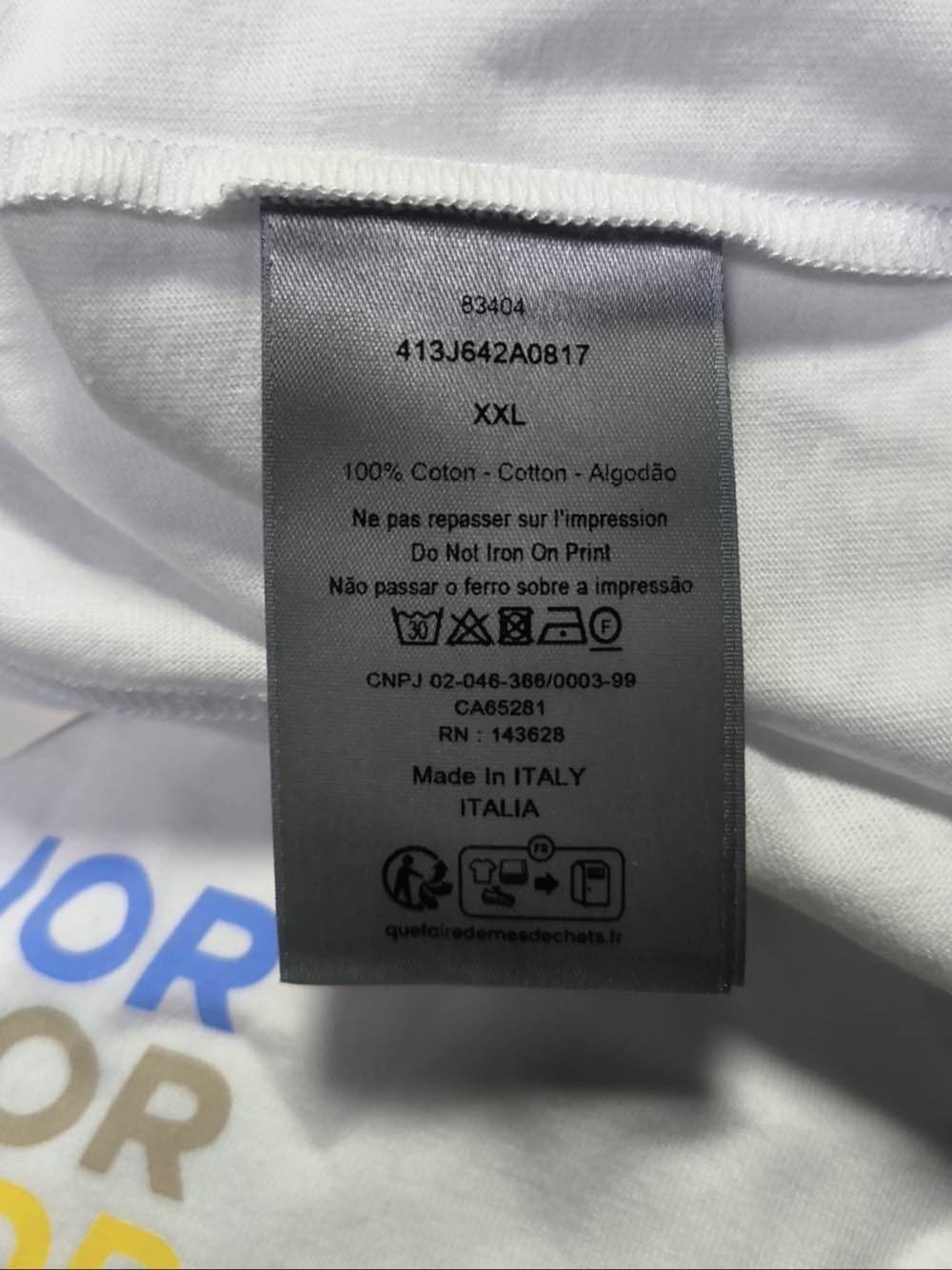 Dior Logo Print Long Sleeve T-Shirt in White Size US XXL / EU 58 / 5 - 4 Thumbnail