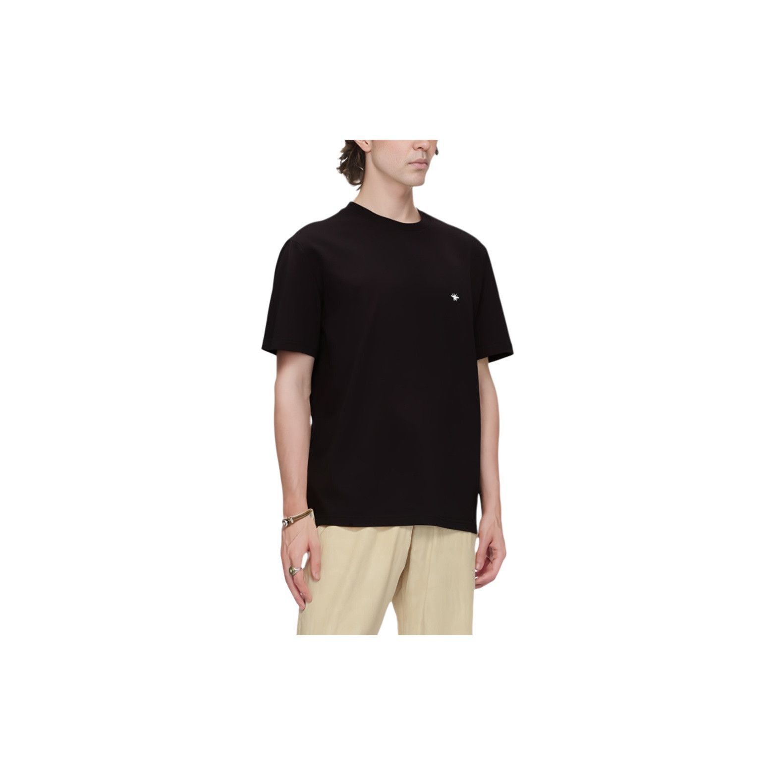 Dior Black Bee Embroidery Cotton T-Shirt Size US XXL / EU 58 / 5 - 6 Thumbnail