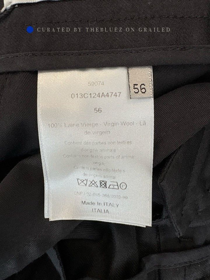 Dior Chic Black Virgin Wool Casual Pants Size US 40 / EU 56 - 4 Thumbnail