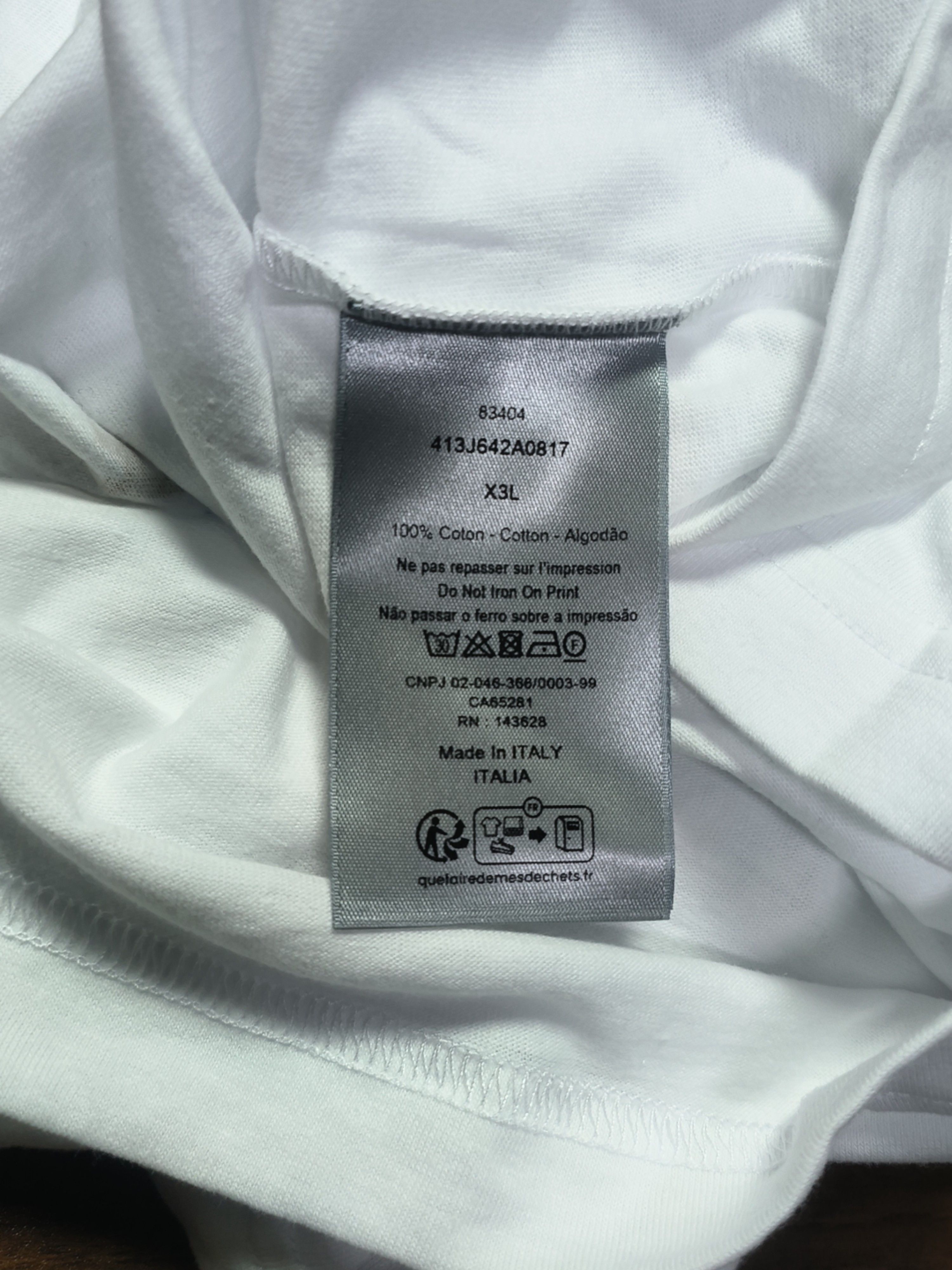 Dior Rainbow Logo Long Sleeve Tee in White Size US XXL / EU 58 / 5 - 4 Thumbnail