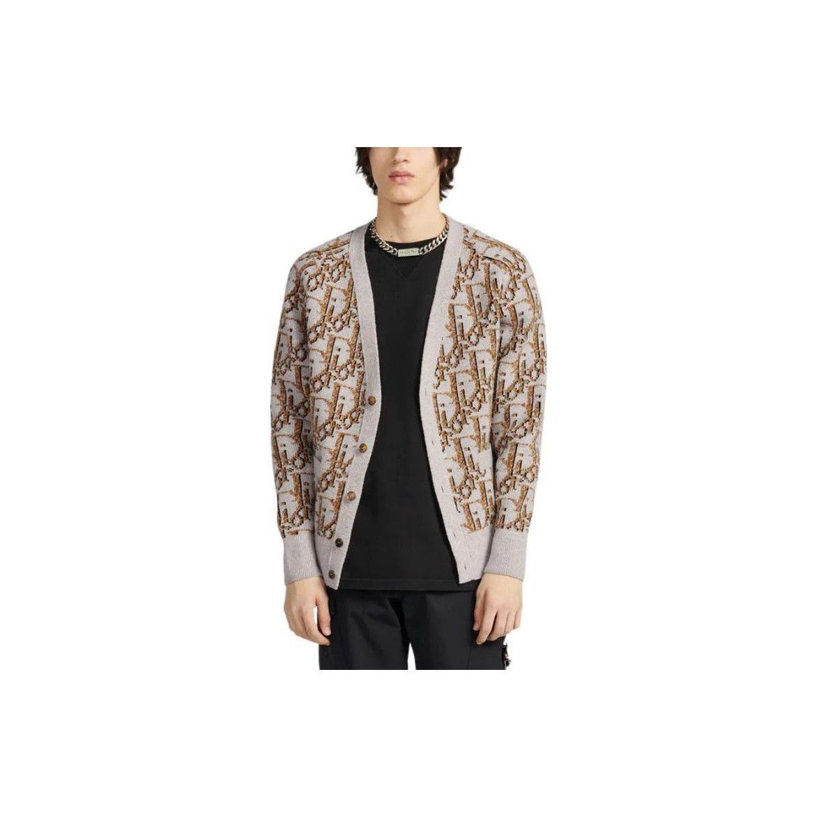 Dior Stylish Beige Monogram Cardigan in XL Size US XL / EU 56 / 4 - 6 Thumbnail