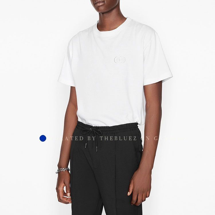 Dior Logo Embroidered T-Shirt in White Size US XXL / EU 58 / 5 - 6 Thumbnail