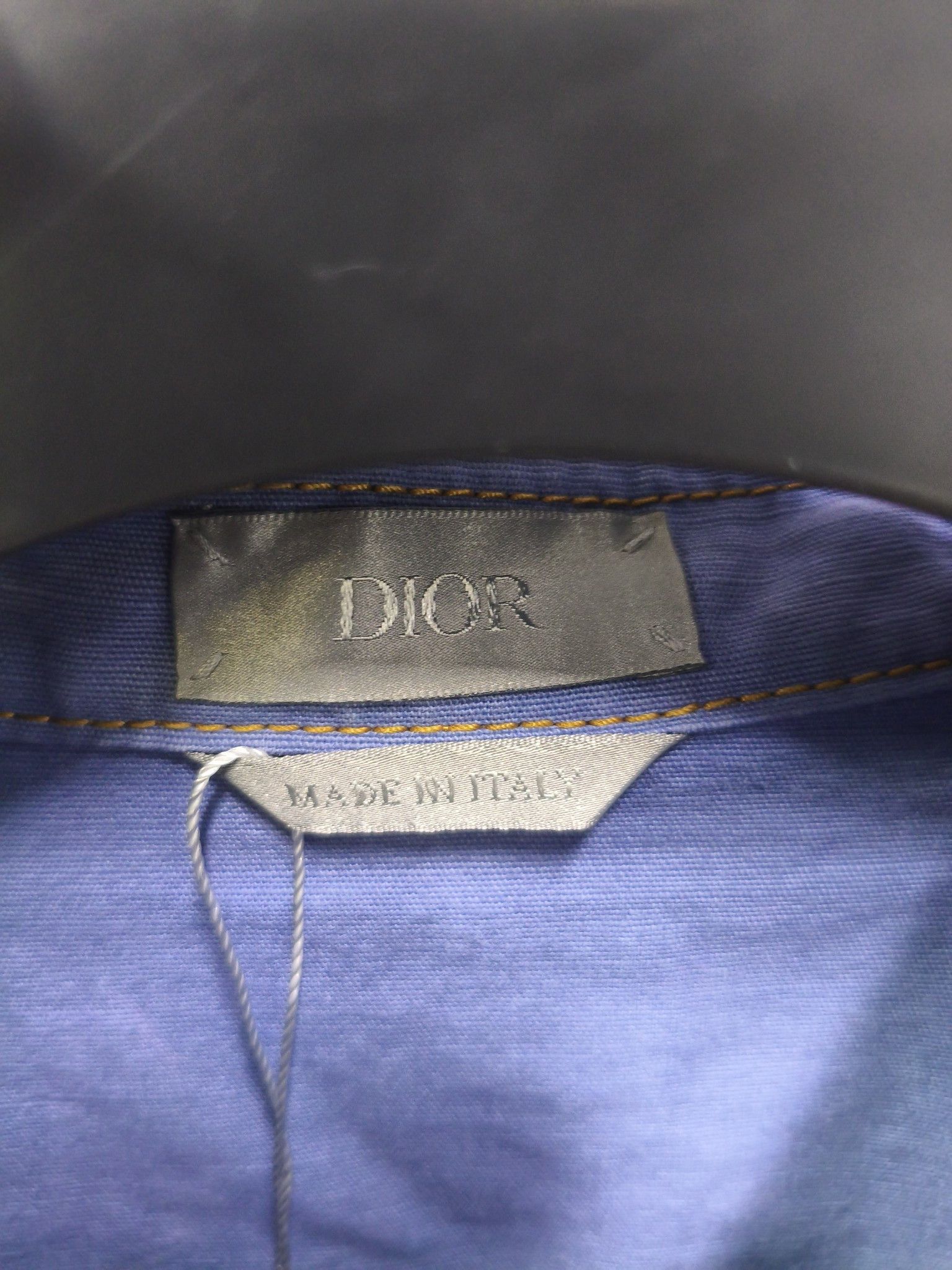 Dior Elegant Blue Embroidered Button Up Shirt Size US L / EU 52-54 / 3 - 3 Thumbnail