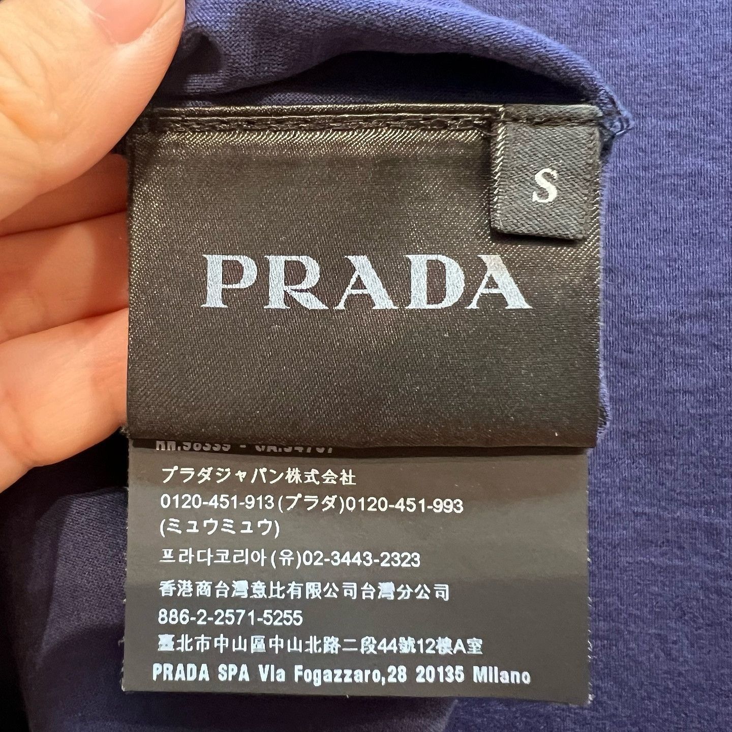 Prada Pocket Long Sleeve T-Shirt in Blue Size US S / EU 44-46 / 1 - 4 Thumbnail