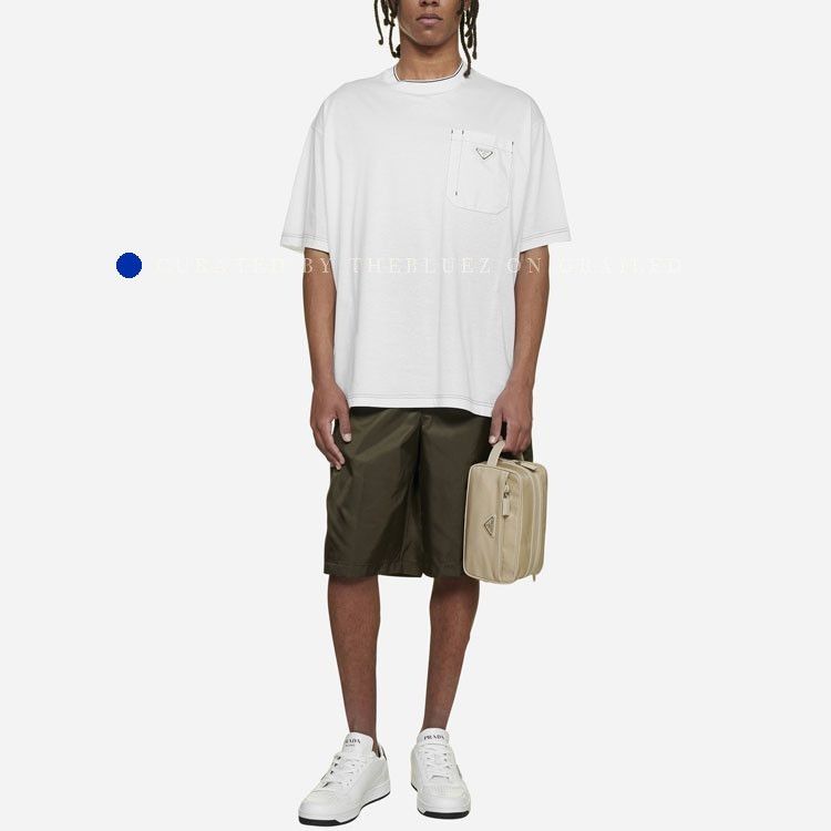 Prada Stylish White Pocket Logo T-Shirt Size US L / EU 52-54 / 3 - 6 Thumbnail