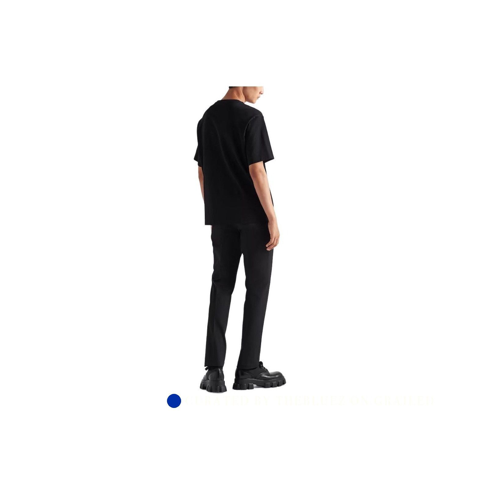 Prada Minimalist Black Enamel Logo Tee Size US S / EU 44-46 / 1 - 10 Thumbnail
