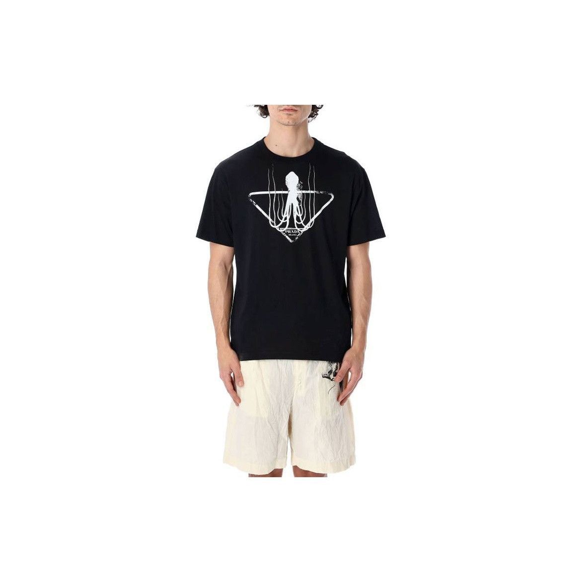 Prada Graphic Print Black T-Shirt in Size M Size US M / EU 48-50 / 2 - 11 Thumbnail