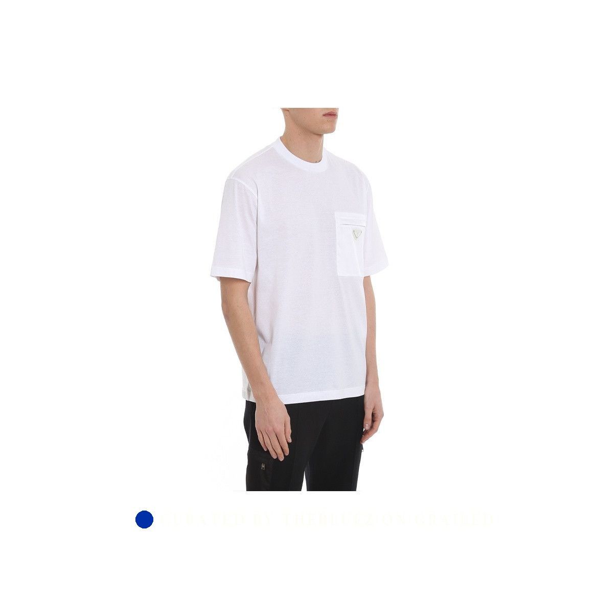 Prada Minimalistic Pocket Logo Tee in White Size US L / EU 52-54 / 3 - 5 Thumbnail