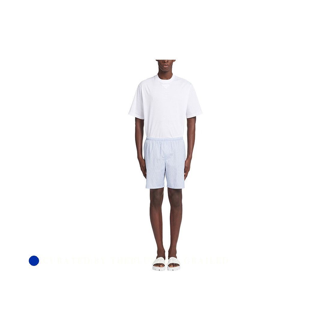 Prada Striped Cotton Shorts in Blue Size US 34 / EU 50 - 7 Thumbnail