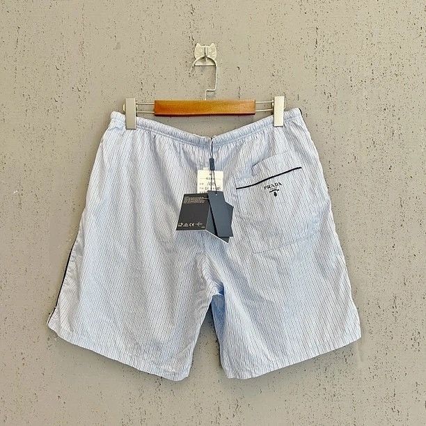 Prada Striped Cotton Shorts in Blue Size US 34 / EU 50 - 6 Thumbnail