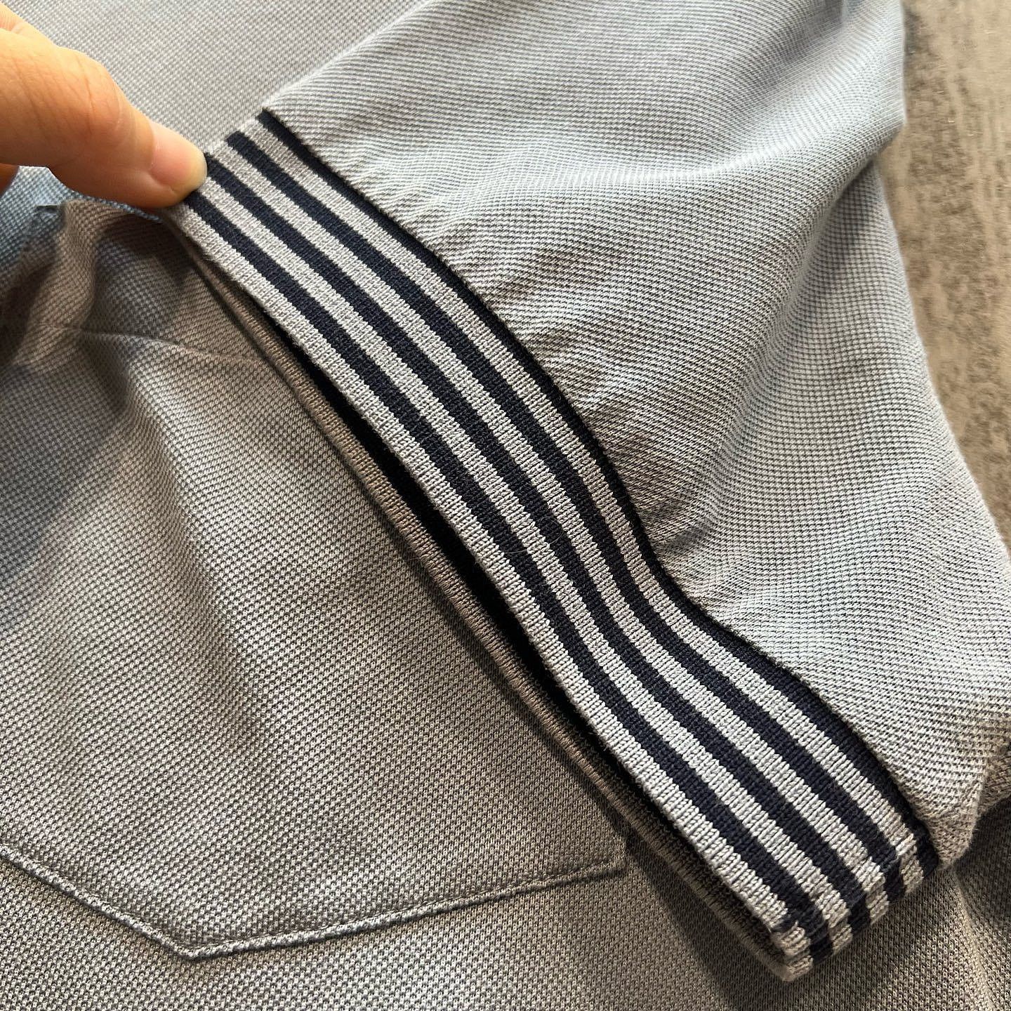 Prada Striped Collar Pocket Polo in Blue Size US M / EU 48-50 / 2 - 9 Thumbnail