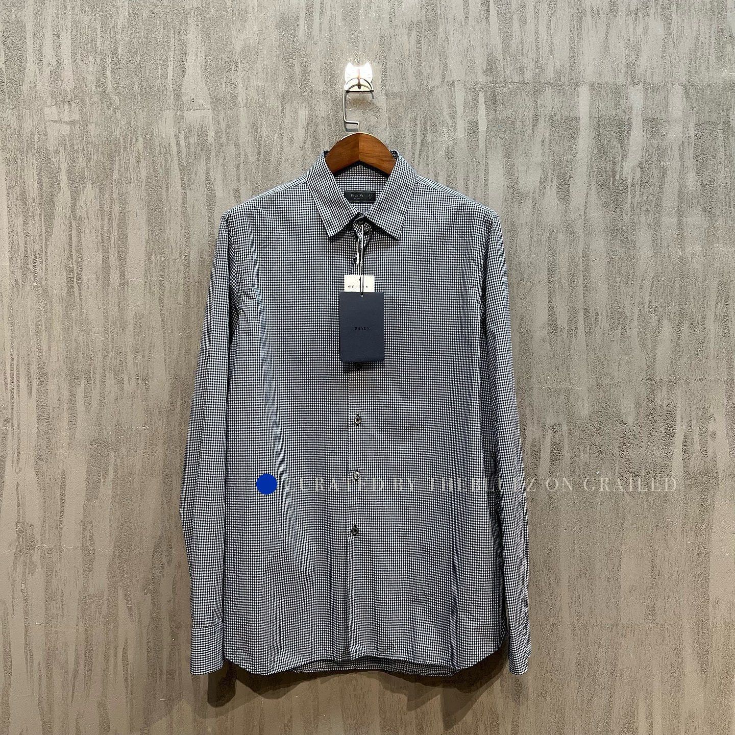 Prada Gingham Check Button Up Shirt in Blue Size US XL / EU 56 / 4 - 9 Thumbnail