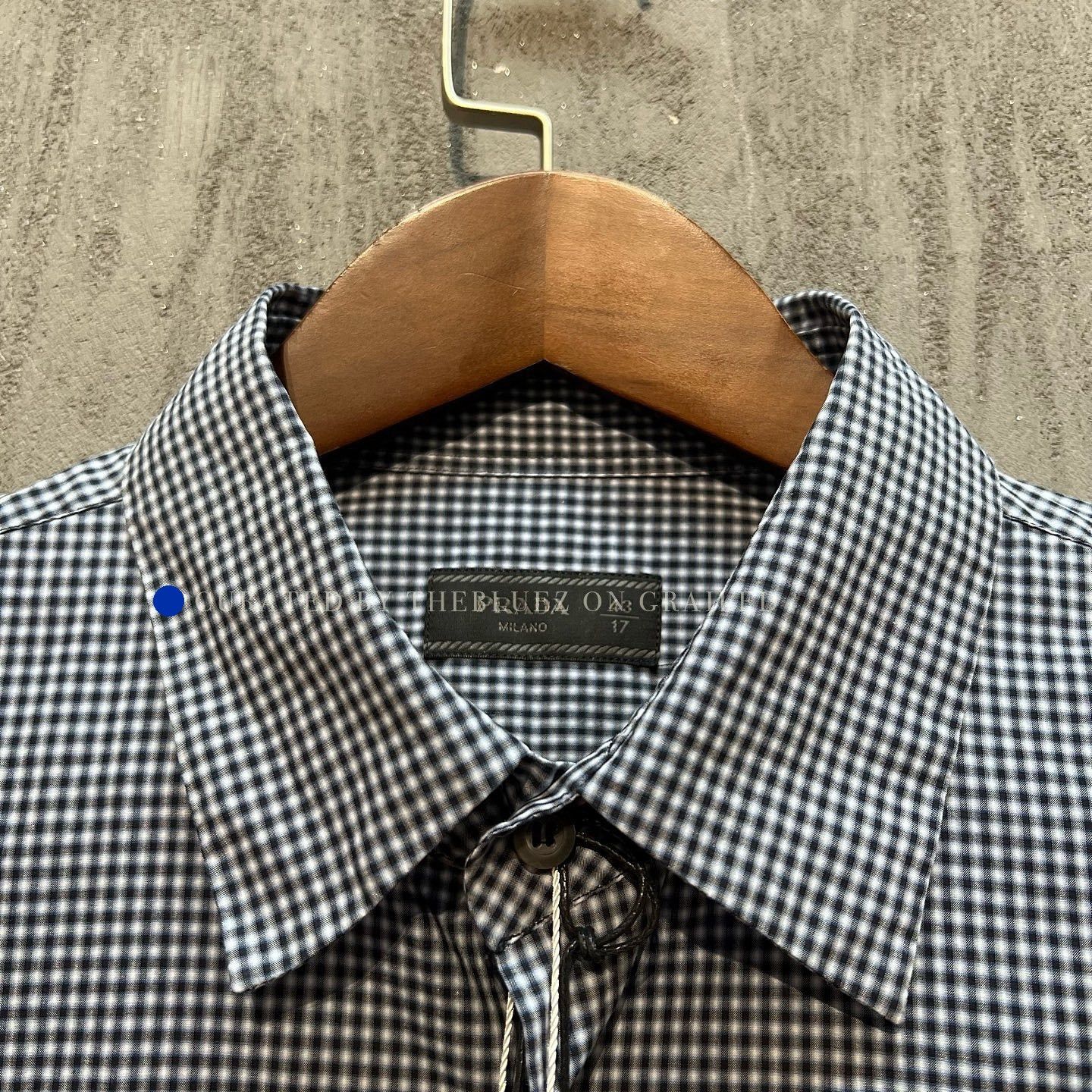 Prada Gingham Check Button Up Shirt in Blue Size US XL / EU 56 / 4 - 6 Thumbnail