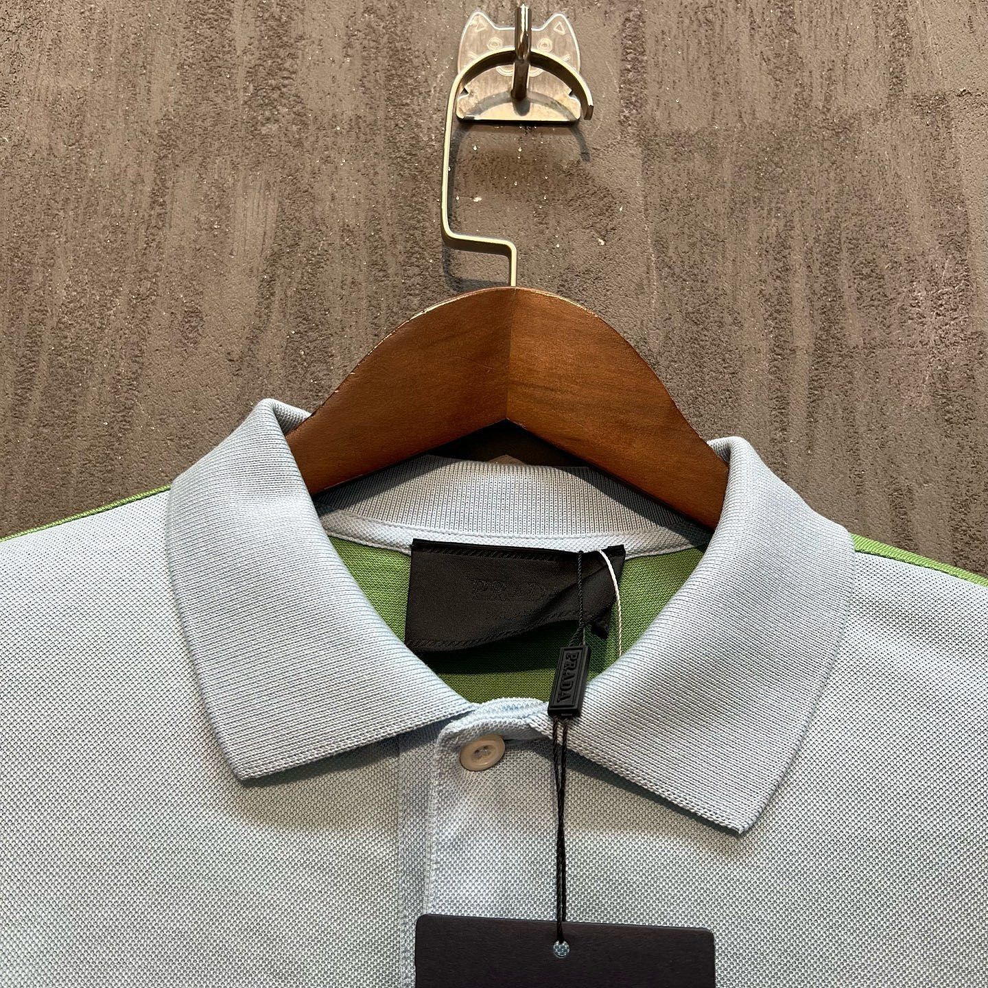 Prada Colorblock Polo Shirt in Multi Size US L / EU 52-54 / 3 - 7 Thumbnail