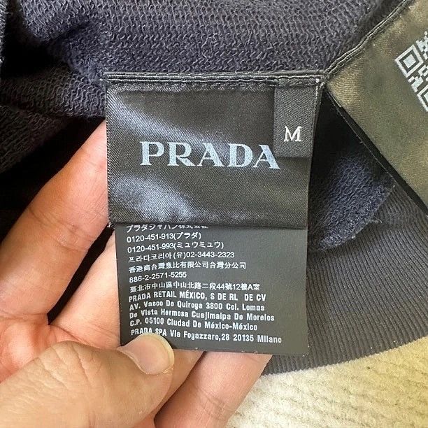 Prada Nylon Panel Zip Hoodie in Blue Size US M / EU 48-50 / 2 - 4 Thumbnail